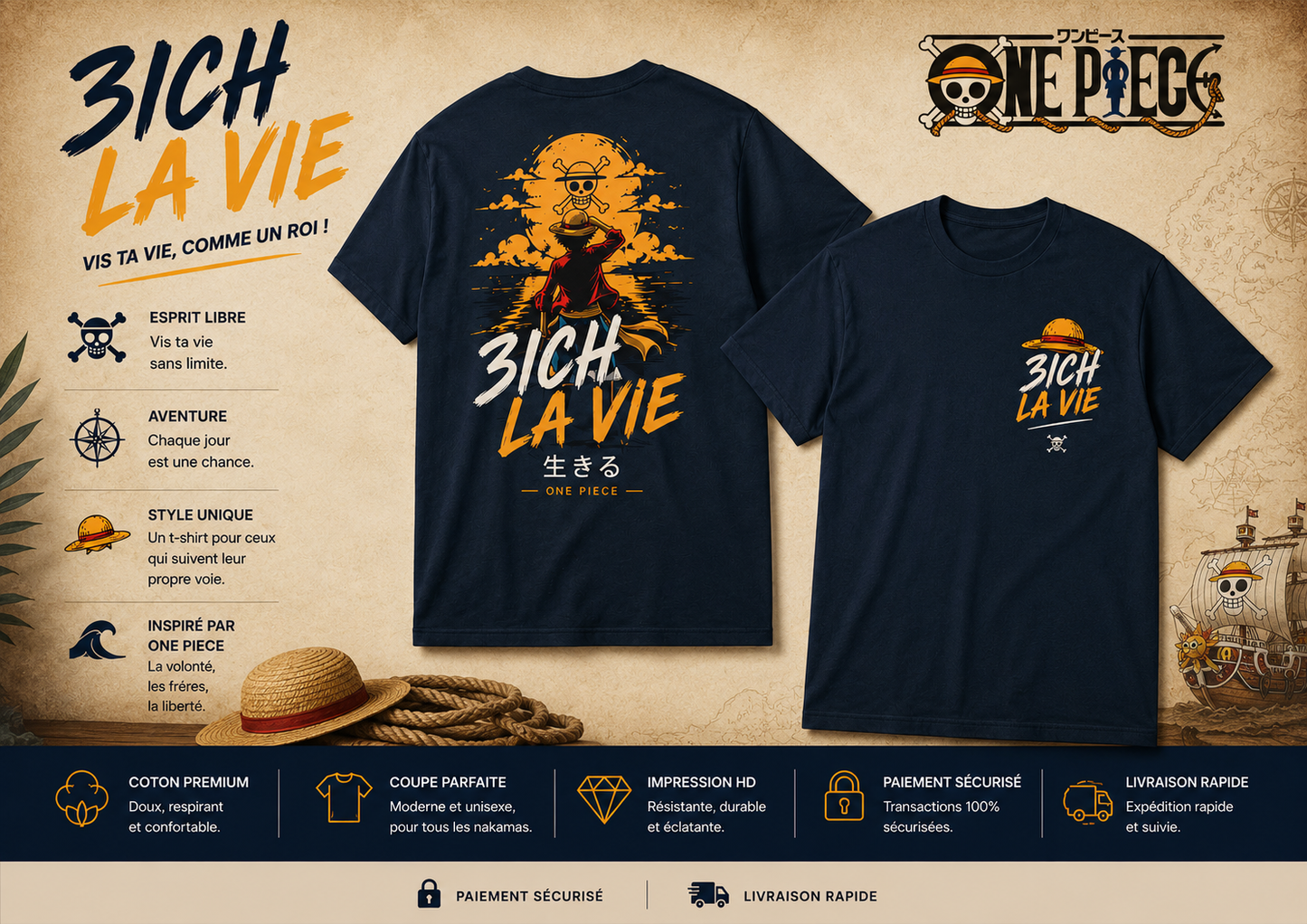 3ich La Vie x One Piece